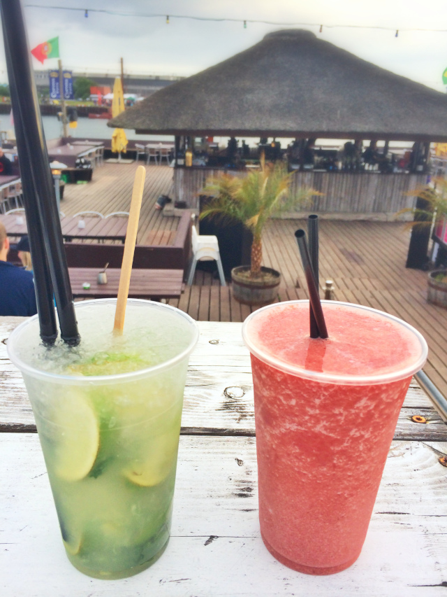 Mojito and Strawberry Daiquiri at Halvandet