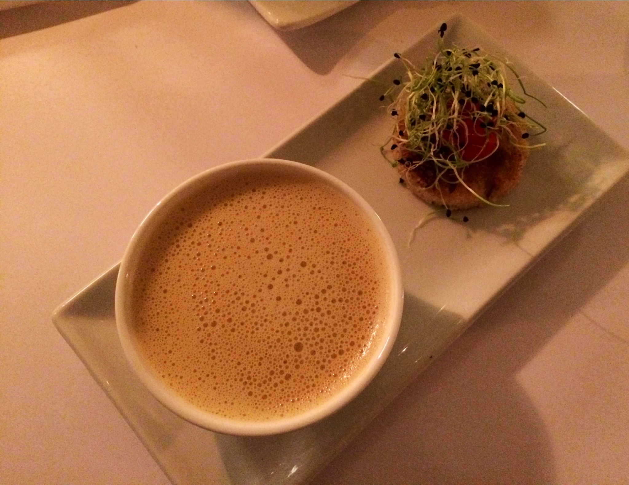 Appetizer: lobster soup